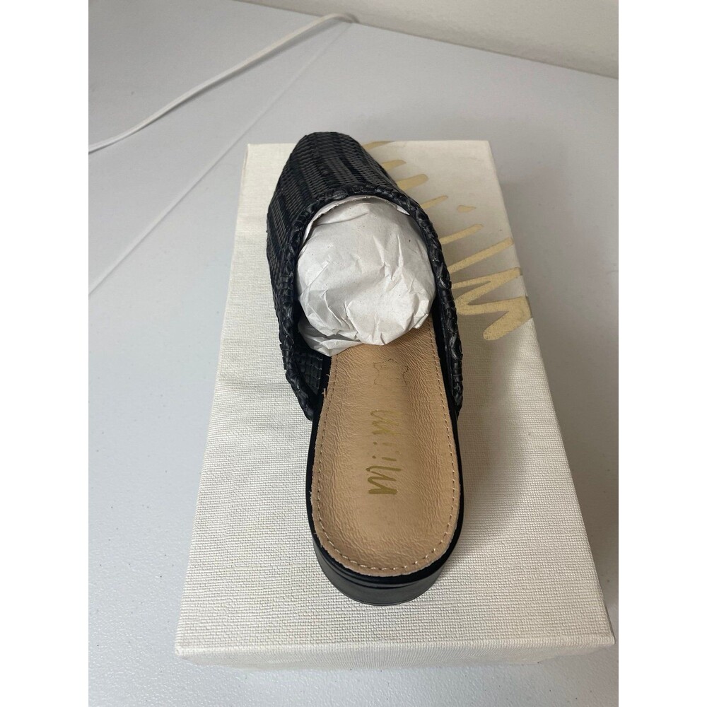 Black Woven Mules by Miracle Miles Size 7.5 - Picture 5 of 5